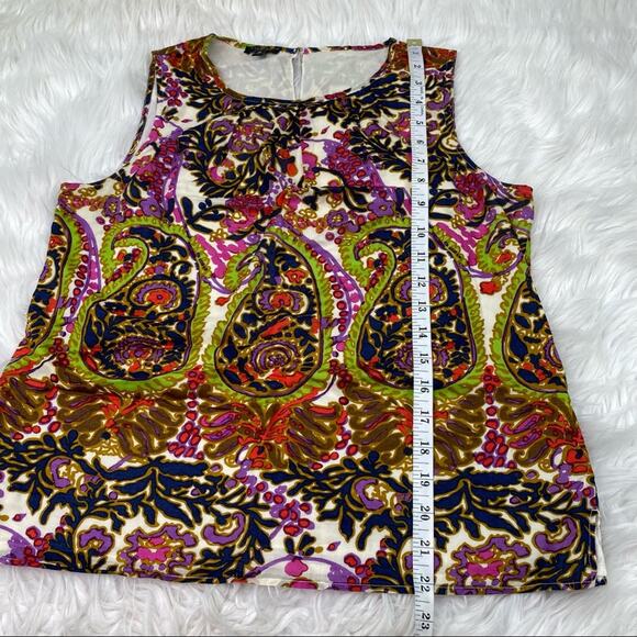 Talbot's Sleeveless Top Size 8P Purple Medallion - Picture 3 of 6